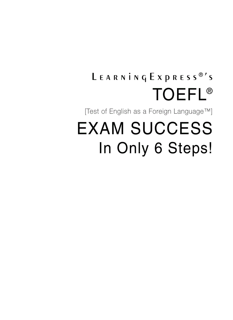 TOEFL Exam Success In Only 6 Steps