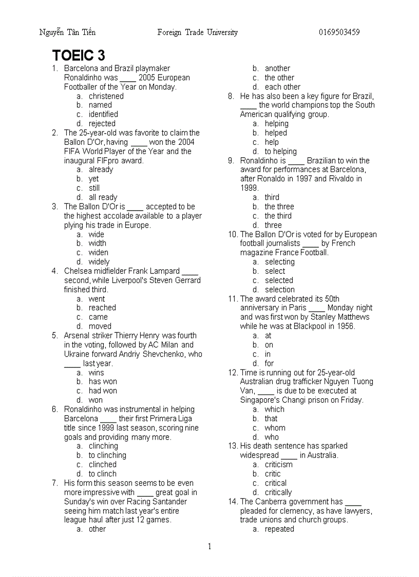 Master part 5 toeic 03