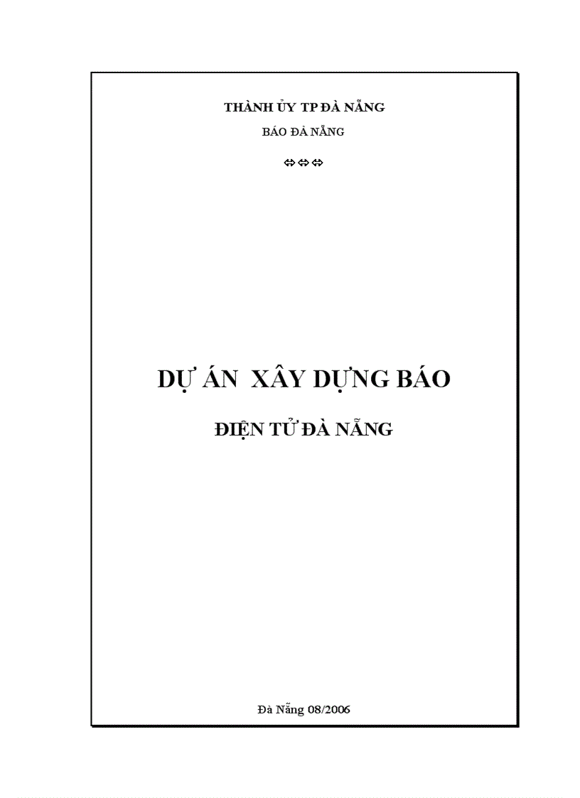 Đề án Xây dựng báo điện tử Đà Nẵng