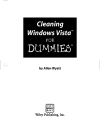 Cleaning Windows Vista FOR DUMmIES