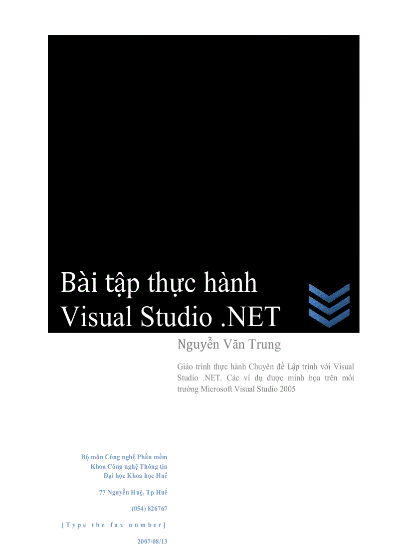 Bài tập thực hành Visual Studio NET