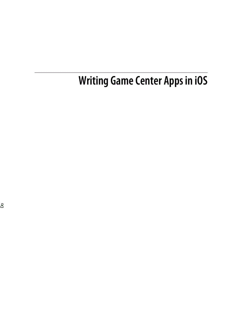 Writing Game Center Apps in iOS