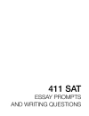 411 SAT Essay Prompts and Writing Questions