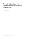 An Introduction to International Varieties of English Edinburgh Textbooks on the English Language