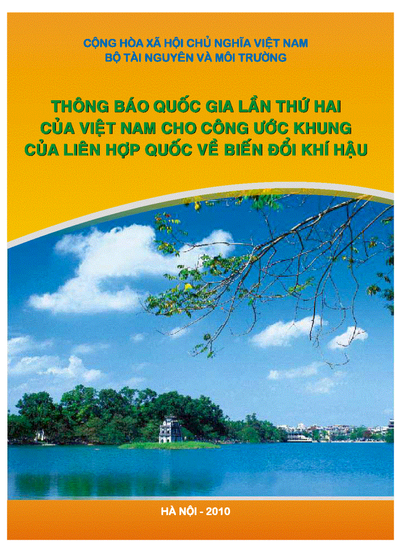 Thông báo quốc gia lần thứ hai của việt nam cho công ước khung của liên hợp quốc về biến đổi khí hậu