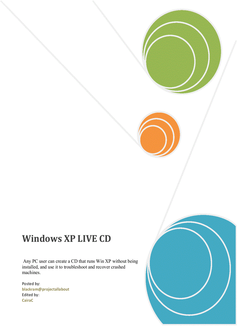 Build Windows XP LIVE CD