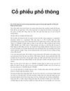 Cổ phiếu phổ thông