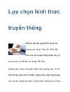 Lựa chọn hình thức truyền thông