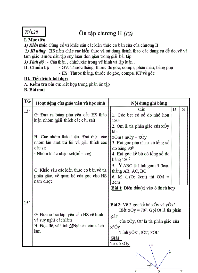 Hình học Ôn tập chương II T2