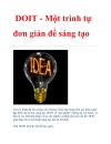 DOIT Một trình tự đơn giản để sáng tạo