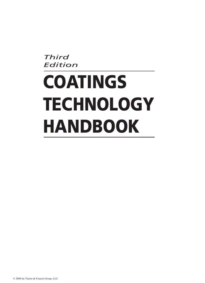 Coatings Technology Handbook Episode 1 Part 1