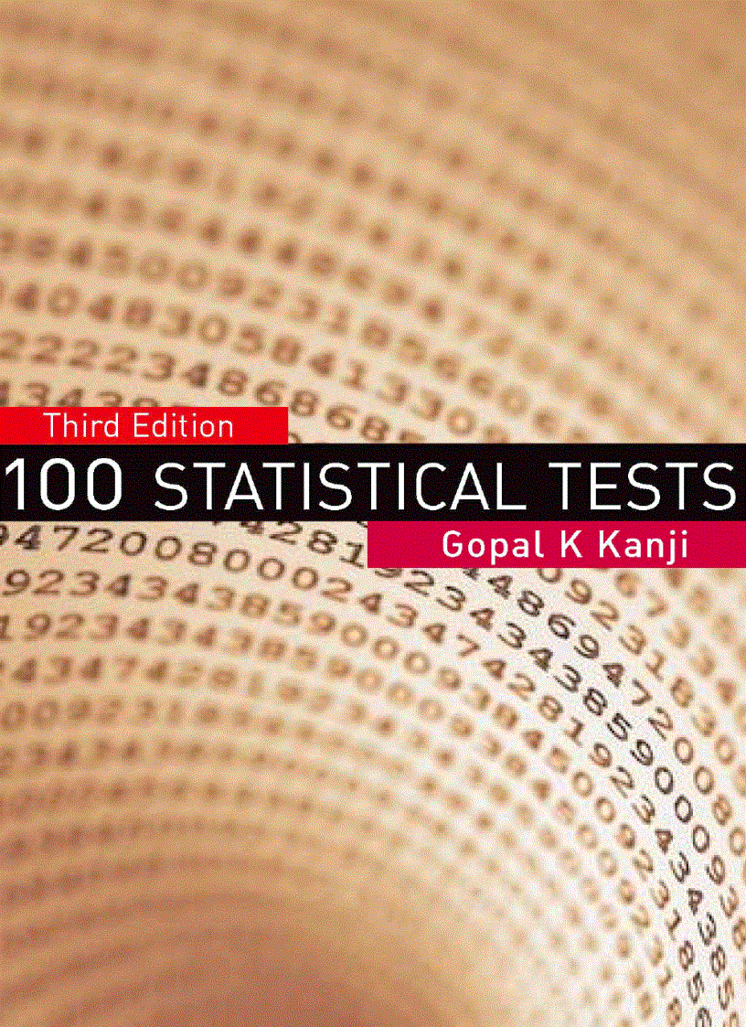 100 Statistical Tests 100 Thống kê thử nghiệm