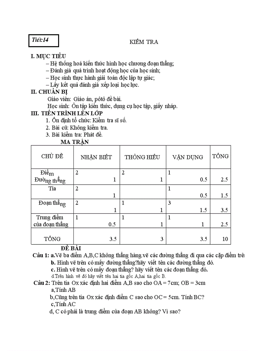 Toán KIỂM TRA 1