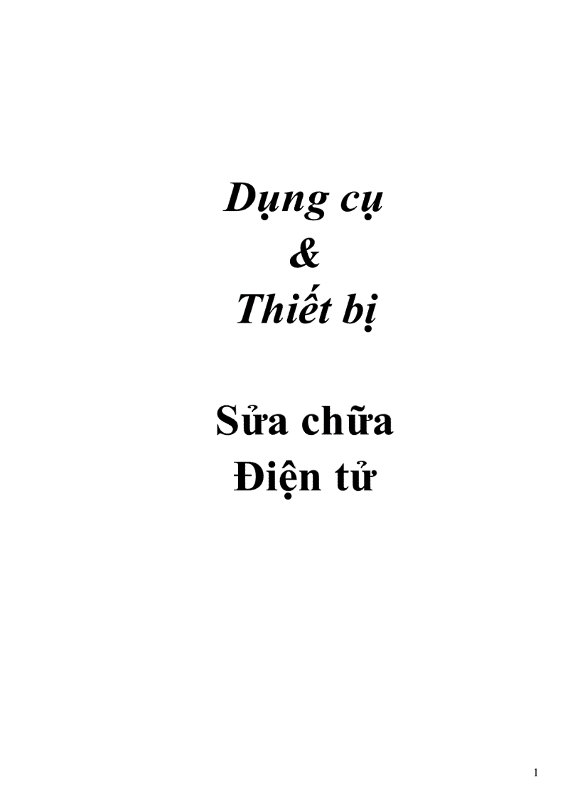 Dụng cụ và thiết bị sửa chữa điện