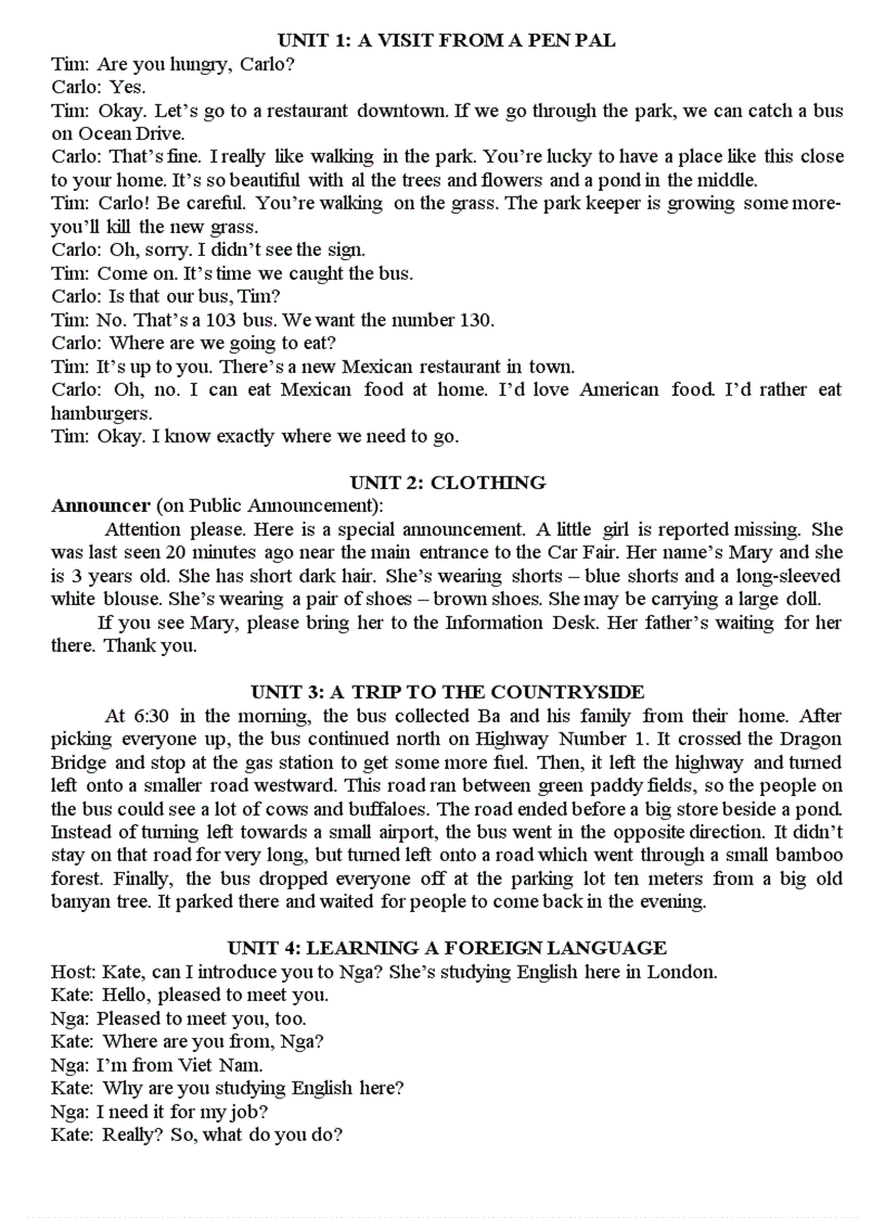 Tapescript English 9