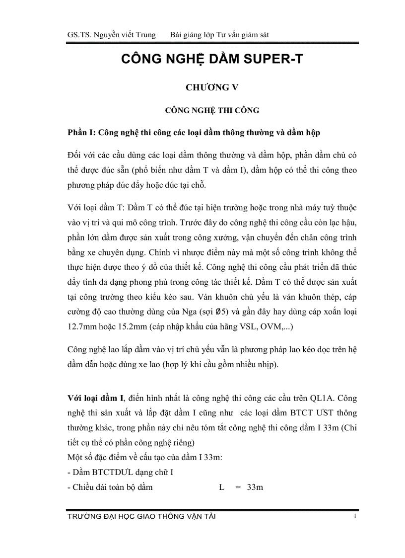 Công nghệ dầm super t