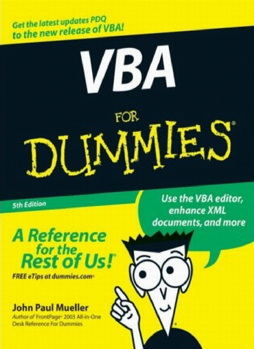 VBA FOR DUMmIES