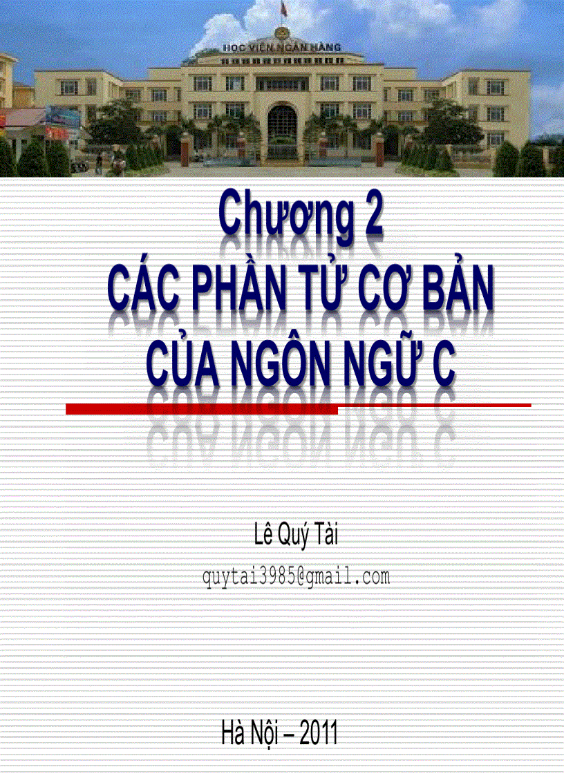 Các phần tử cơ bản của ngôn ngữ C