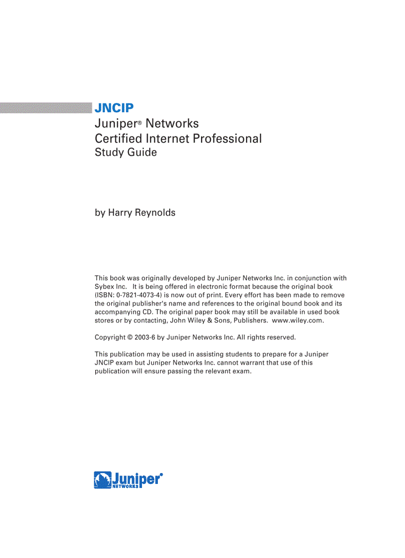 JNCIP studyguide