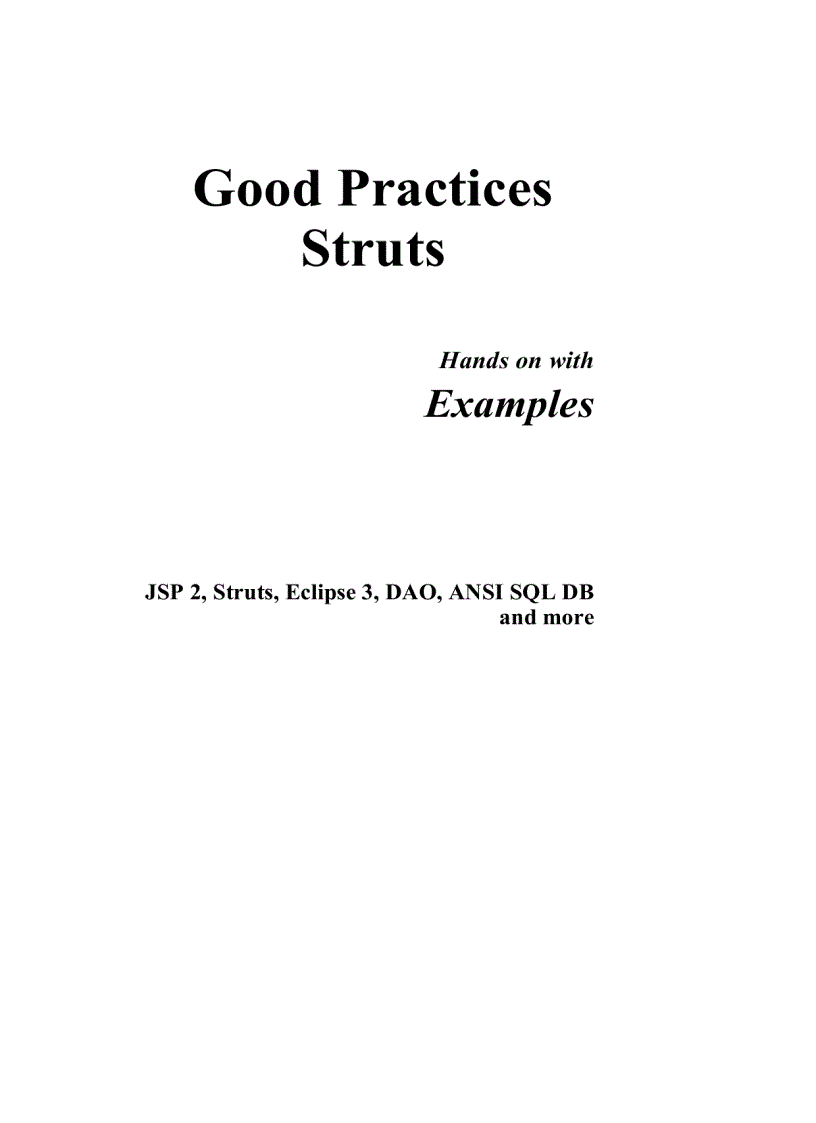 Good Practices Struts