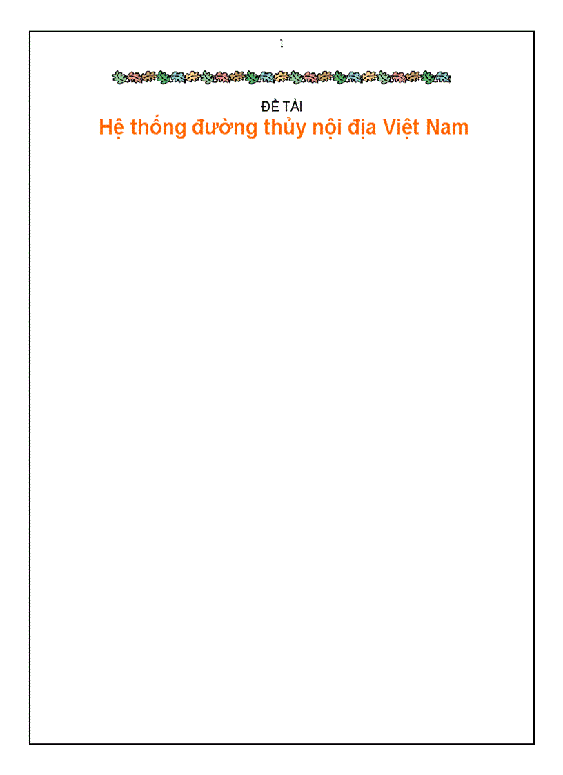 Hệ thống đường thủy Việt Nam