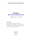 Bài giảng Bảo tồn đa dạng sinh học