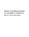 Iphone for programmers An app driven approach deitel developer series