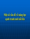 Năng lực cạnh tranh của việt nam một số vấn đề đặt ra từ năm 2007