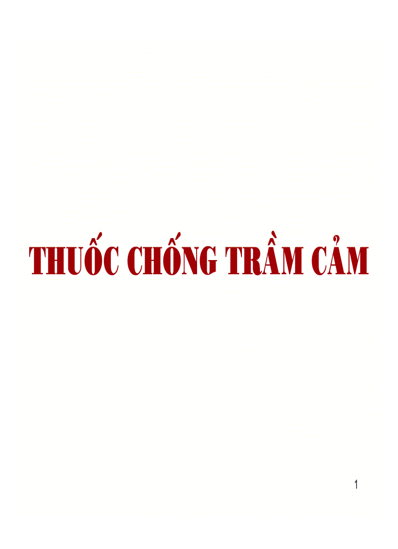 Thuốc chống trầm cảm