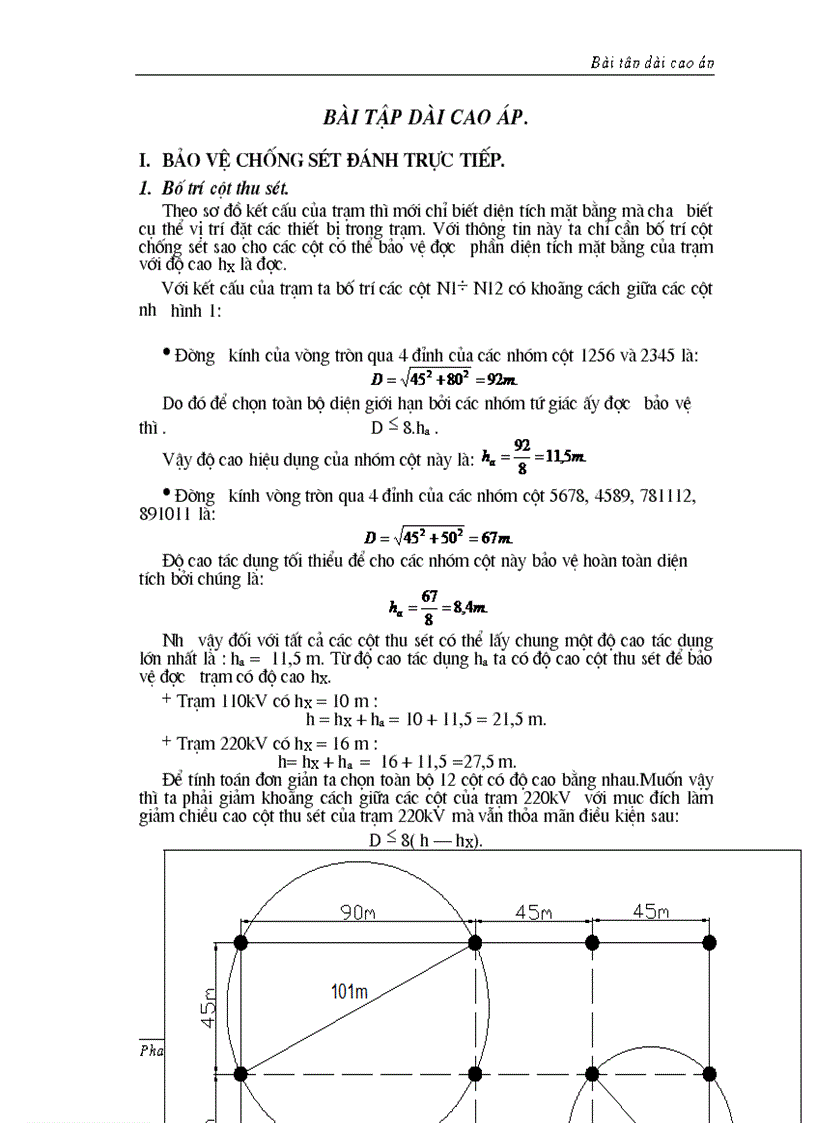 Bài tập Cao áp 2