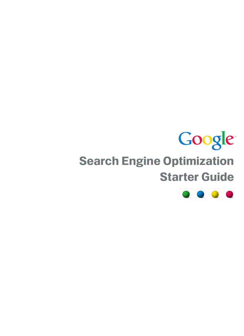 Search Engine Optimization Starter Guide