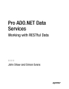 Pro ADO NET Data Services Working with RESTful Data