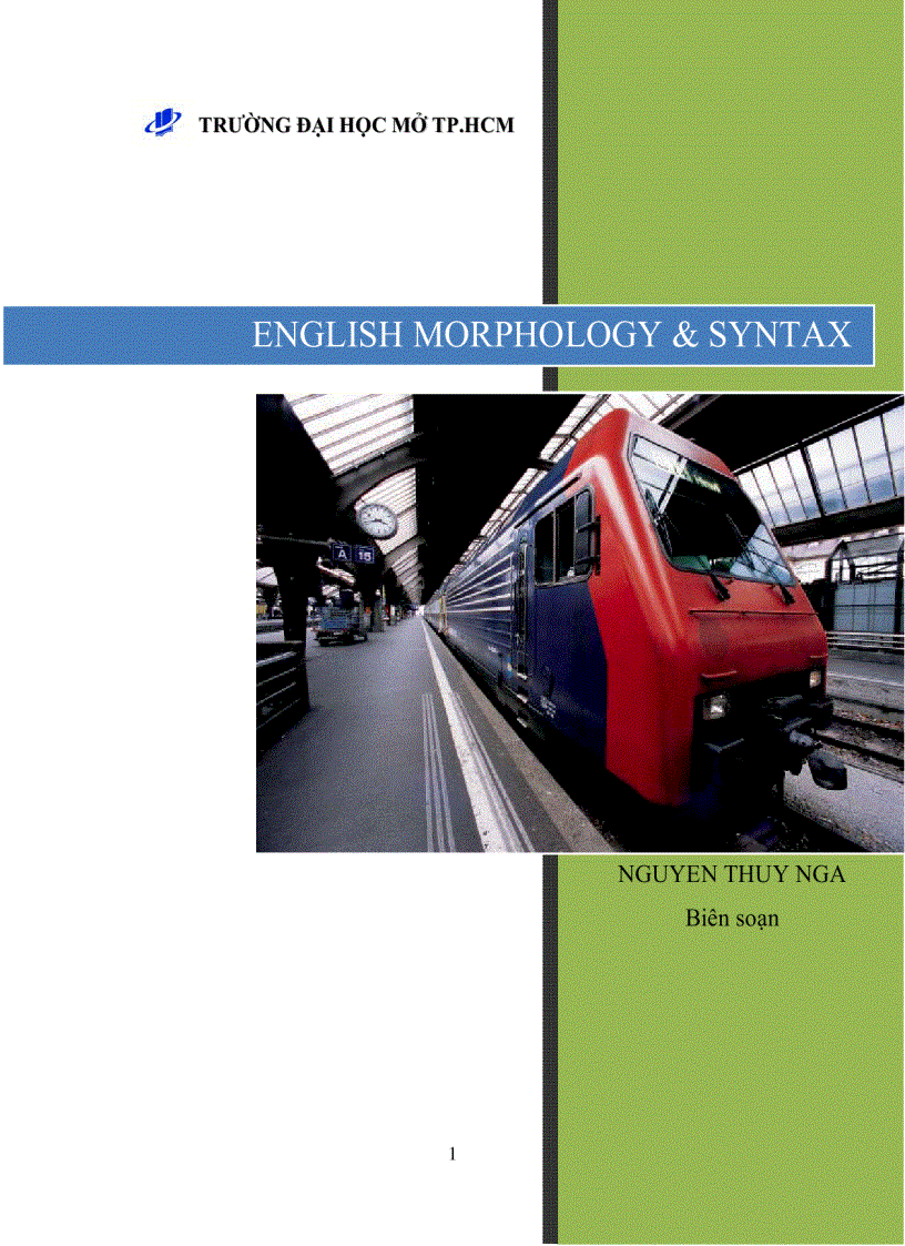 English morphology Syntax