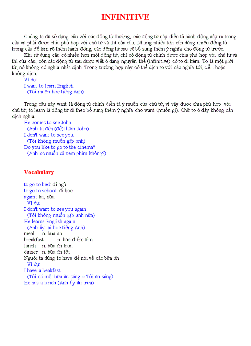 Infinitive