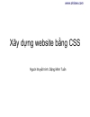 Hướng dẫn xây dựng website bằng CSS