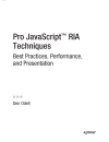 Pro JavaScript RIA Techniques Best Practices Performance and Presentation