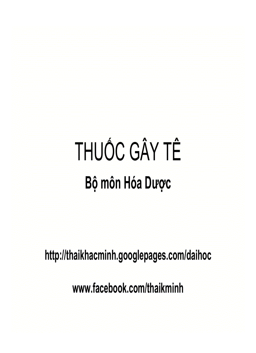 Thuốc gây tê