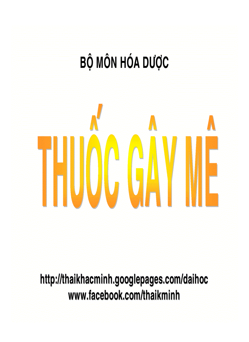 Thuốc gây mê