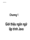 Bài giảng ngôn ngữ Java