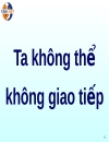 Bài giảng Kỹ năng Giao tiếp