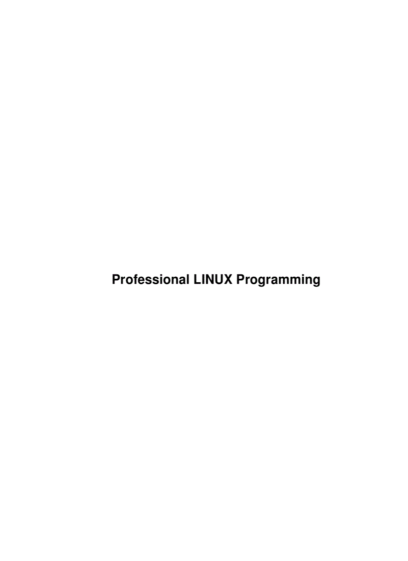 Professional Linux Programming