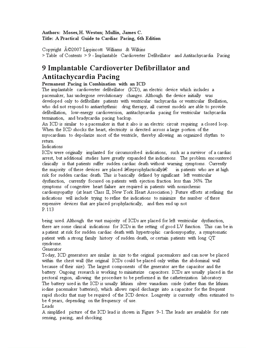 9 implantable cardioverter defibrillator and antitachycardia pacing