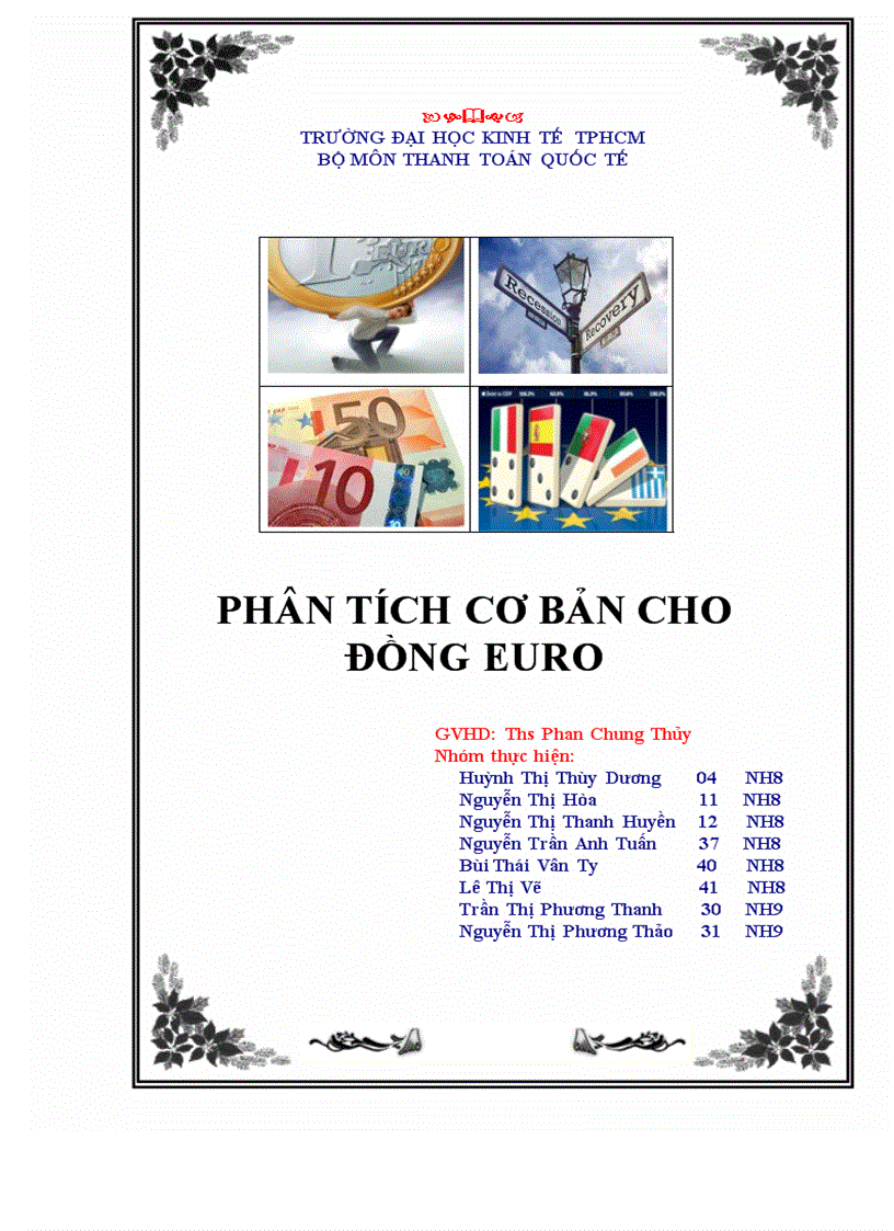 Phân tích cơ bản đồng EURO