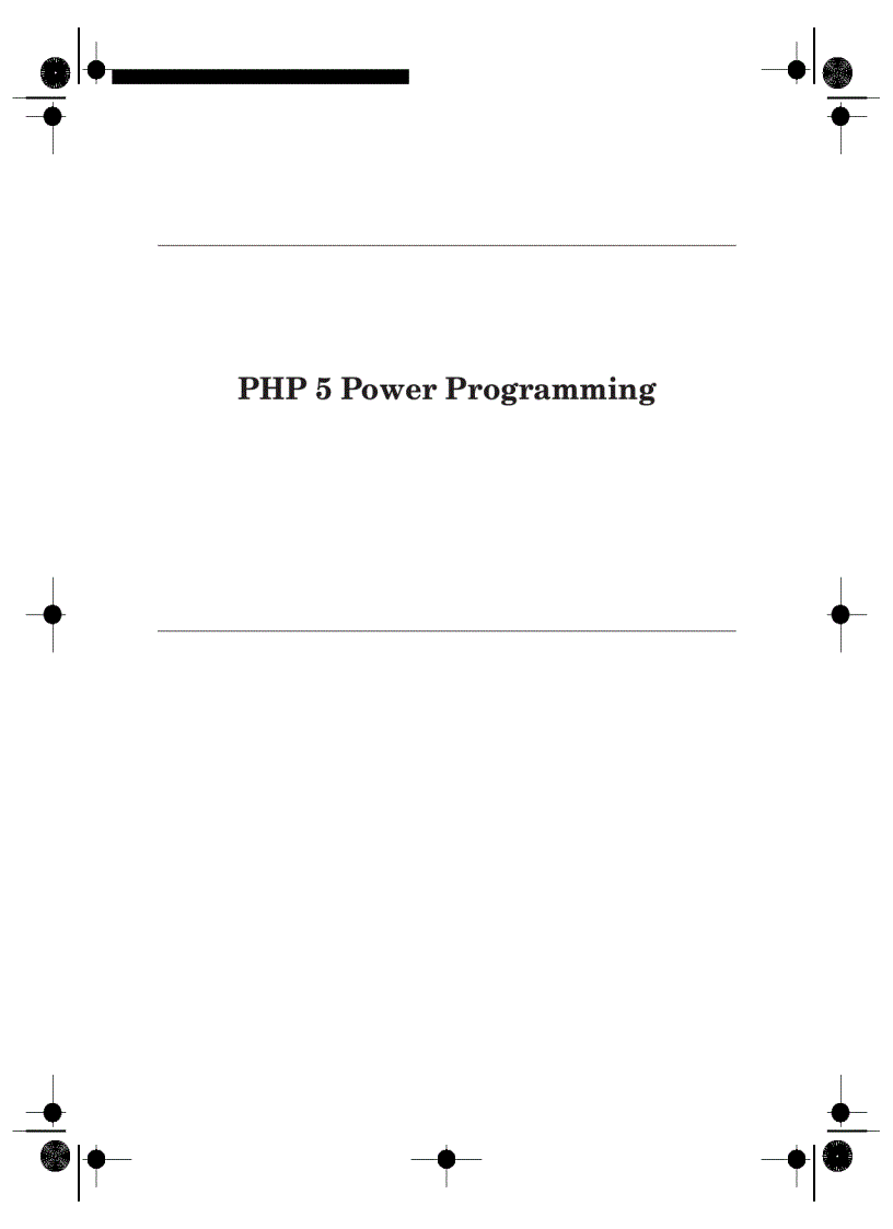 PHP 5 Power Programming