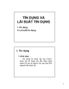 Bài giảng môn tài chính tiền tệ