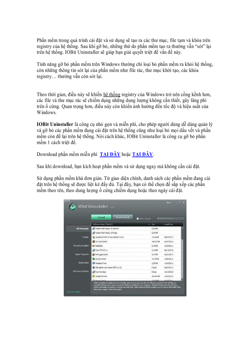 Quản lý và gỡ bỏ triệt để các phần mềm trên hệ thống