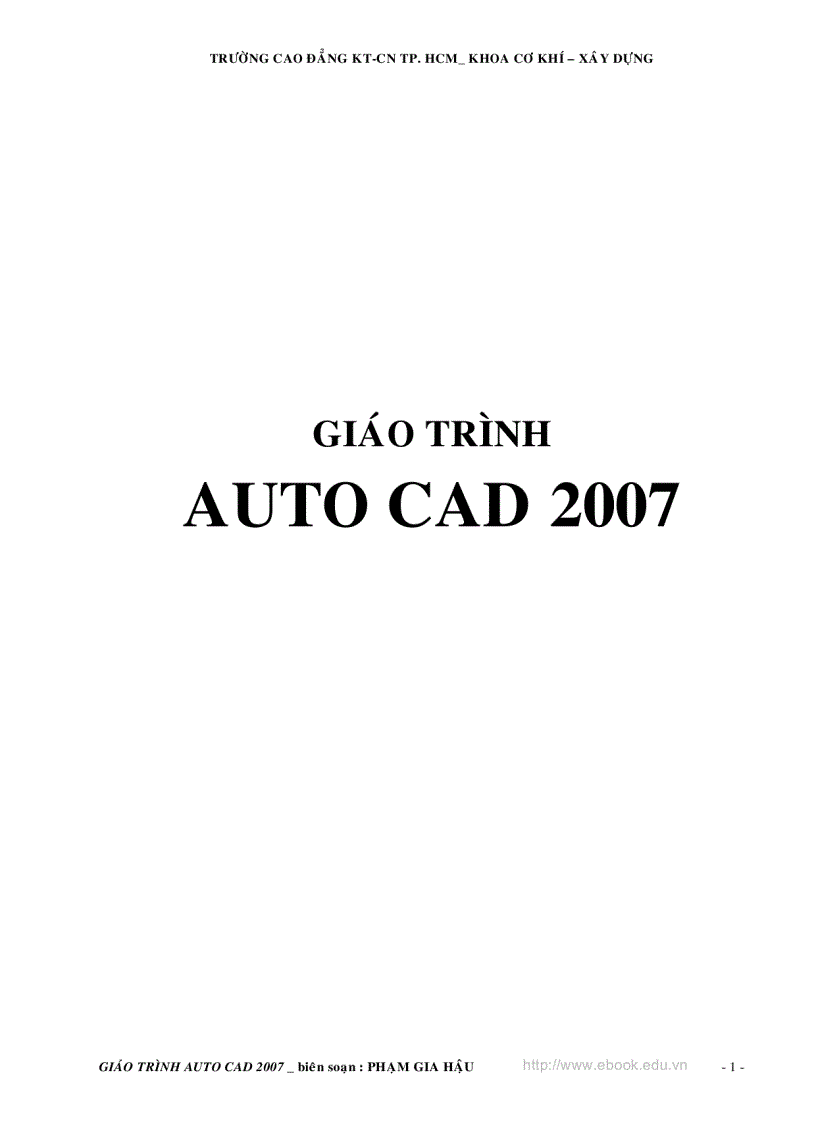 Giáo trình auto cad 2007