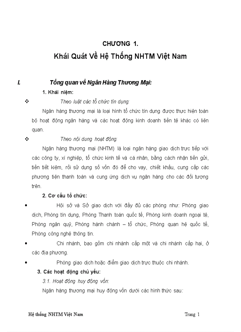 Hệ thống ngân hàng thương mại Việt Nam