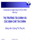 Tham khảo sơ bộ về Thị trường tài chính và các định chế tài chính