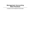 Mangagement accounting best practices